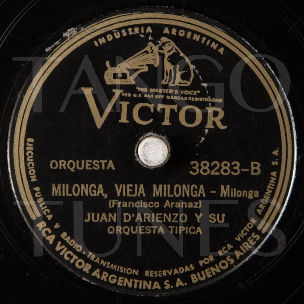 Milonga, vieja milonga