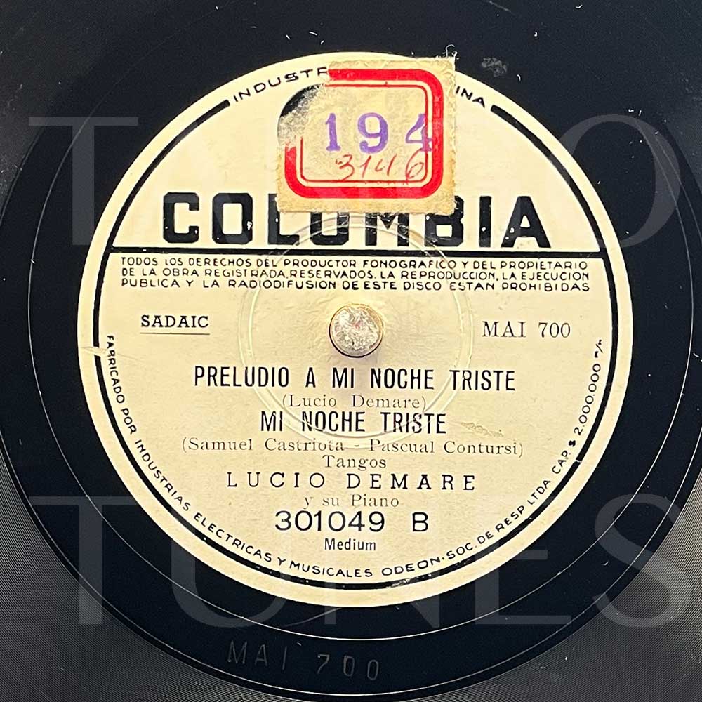 Preludio a mi noche triste – Mi noche triste